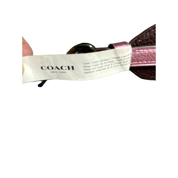 Coach Metallic Blush Pebble Leather Novelty Strap New Guitar Handbag Adjustable - Picture 8 of 12
